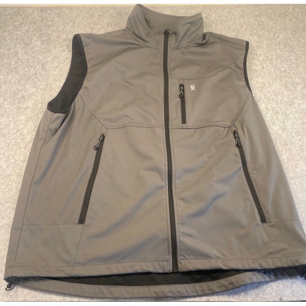 Little‎ Donkey Andy Mens XL Grey Full Zip Softshell Vest Outdoor Gorpcore